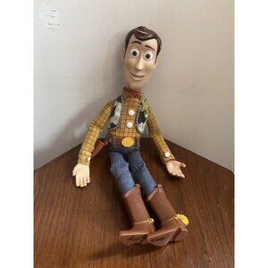 Disney Pixar Thinkway Toy Story Woody Pull String 15" Doll -Tested & Works